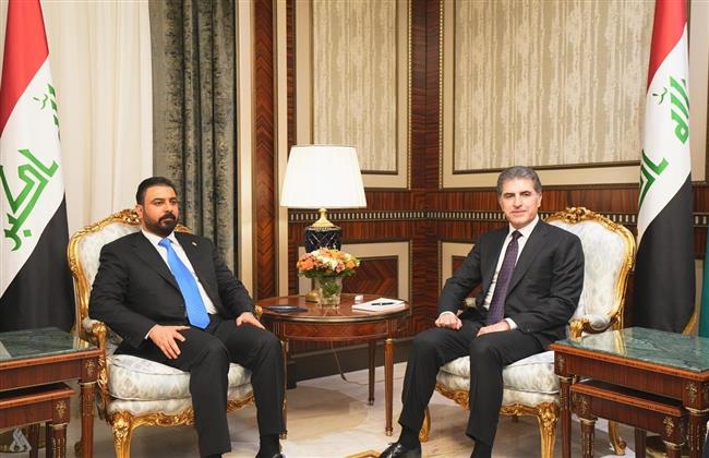 الزيدي وبارزاني يبحثان ملف تشكيل الحكومة العراقية الجديدة
