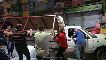 تشميع محل فاكهة غير مرخص في حملة مشتركة بين حي ثان الزقازيق ومجلس المدينة 