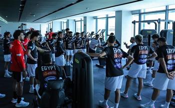 منتخب مصر يخوض تدريبا صباحيا في "الجيم" استعدادا لودية روسيا 