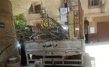 خلال حملة مكبرة بمناطق الكونيسة وخلف مترو الجيزة.. ضبط 33 حالة إشغال ومصادرة 170 مصدر إشغال