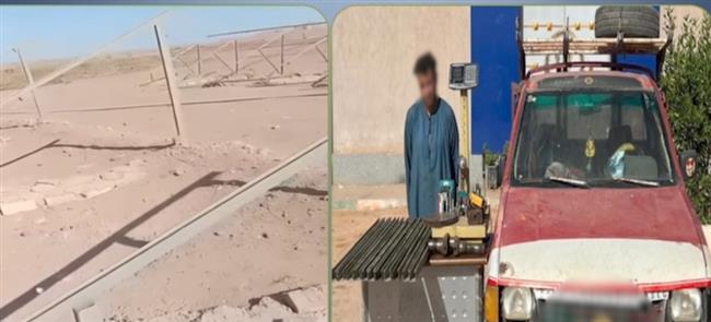 كشف ملابسات سرقة أجزاء من منظومة طاقة شمسية وضبط المتهم بالوادي الجديد