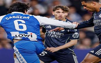 الدوري الإسباني.. التعادل السلبي ينهي الشوط الأول بين ريال مدريد وإسبانيول