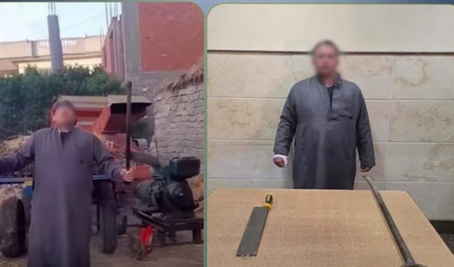 كشف ملابسات فيديو لشخص يحمل سلاحًا أبيض ويتعدى بالسب على مواطنين وأمن بالبحيرة