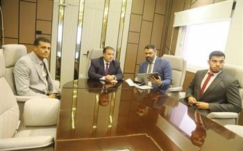 رئيس جامعة قنا يتفقد أعمال تجهيز مكتب الاستعلامات بالمدن الجامعية للطالبات ضمن مشروع التطوير الشامل