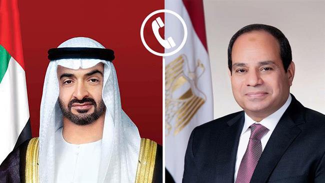 الرئيس السيسي يؤكد هاتفيًا لنظيره الإماراتي إدانة مصر للعدوان الإيراني على بلاده