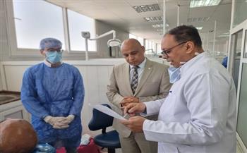 جولة تفقدية بامتحانات العملي بكليتي الطب البيطري وطب الفم والأسنان