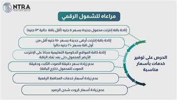 الجهاز القومي لتنظيم الاتصالات يتيح باقات جديدة للشمول الرقمي ويوافق على تحريك أسعار بعض الخدمات 