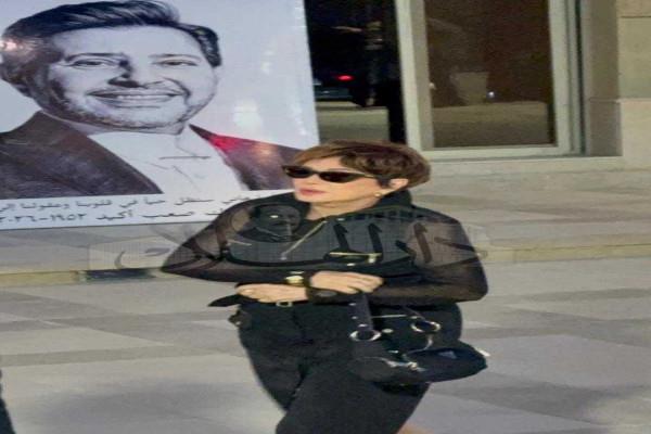 لبلبة تشارك في عزاء الفنان هاني شاكر بمسجد أبو شقة  