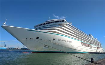 ميناء غرب بورسعيد السياحي يستقبل السفينة CRYSTAL SERENITY وعلى متنها 752 سائحًا