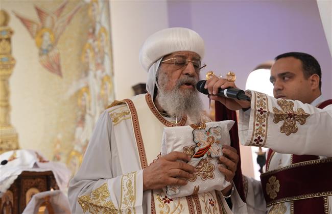 البابا تواضروس يصلي قداس عيد القديس مارمرقس بڤينيسيا