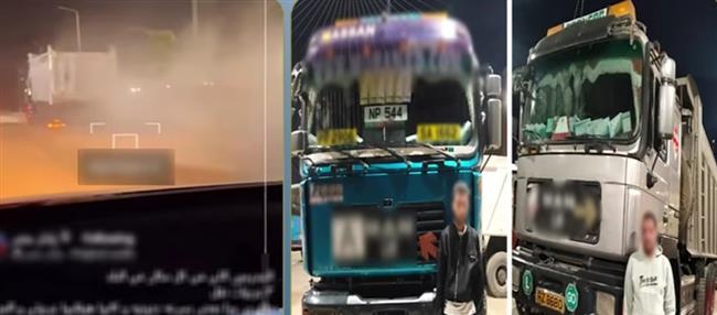 ضبط سائقي نقل ثقيل لقيادتهما برعونة دون لوحات معدنية في زهراء المعادي 