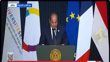 الرئيس السيسي: أرحب بكم في مصر مهد الإنسانية ومنارة العلم التي ساهمت في تشكيل وجدان البشرية