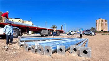 محافظ كفرالشيخ يوجه بتركيب 24 عمود إنارة بعاصمة المحافظة ضمن مبادرة «جميلة يابلدى»