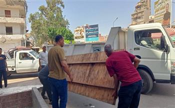 محافظ الدقهلية يتابع حملة لرفع الإشغالات وللتصدي لأجهزة الصوت والمركبات بمدينة أجا