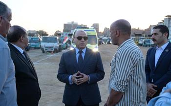 للتأكد من جاهزيتها الكاملة.. محافظ الغربية يتفقد نموذج الاصطفاف التجريبي لمعدات وسيارات المحافظة 