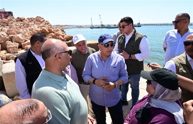 وزير الري ومحافظ الإسكندرية يتفقدان موقع "عملية حماية ساحل الإسكندرية - المرحلة الثانية غرب المحروسة" 