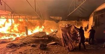 مسيّرة إسرائيلية تستهدف خيام نازحين بمجمع ناصر الطبي في مدينة خان يونس