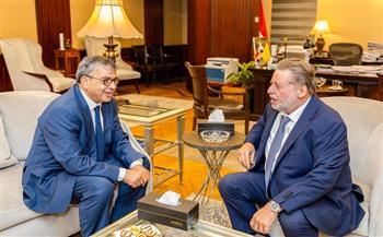 محافظ البنك المركزي يبحث مع نظيره التونسي أوجه التعاون المشترك بين الجانبين  
