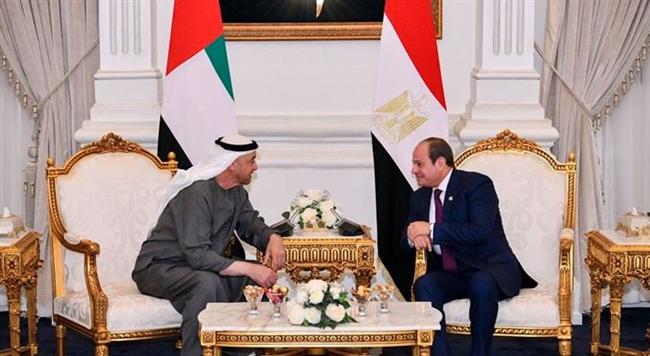 الرئيس السيسي ونظيره الإماراتي يتوافقان على مواصلة تنسيق المواقف للحفاظ على مصالح الدول العربية