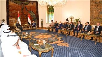  جلسة مباحثات موسعة بين الرئيس السيسي ونظيره الإماراتي 