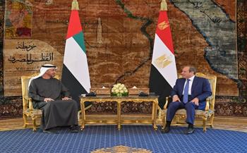 الرئيس السيسي ونظيره الإماراتي يتوافقان على مواصلة تنسيق المواقف للحفاظ على مصالح الدول العربية