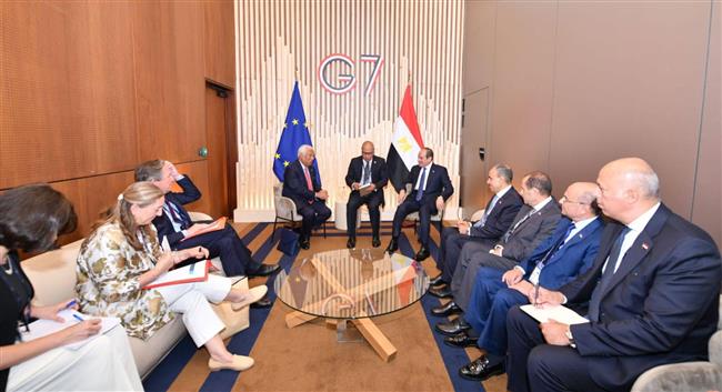 الرئيس السيسي ورئيس المجلس الأوروبي يبحثان تعزيز الشراكة الاستراتيجية وتنسيق الجهود لتحقيق الاستقرار الإقليمي