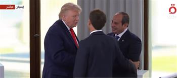 حوار جانبي بين الرئيس السيسي ونظيريه الأمريكي والفرنسي على هامش قمة السبع