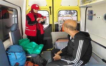 الهلال الأحمر المصري  يستقبل الدفعة 52 من المصابين الفلسطينيين