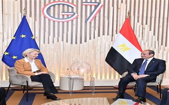 الرئيس السيسي: حريصون على العمل مع الاتحاد الأوروبي لتنفيذ اتفاق إنهاء الحرب في قطاع غزة