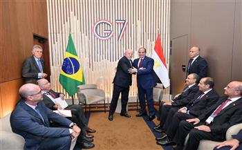 الرئيس السيسي يبحث مع رئيس البرازيل تعزيز العلاقات الثنائية وزيادة التبادل التجاري على هامش قمة السبع
