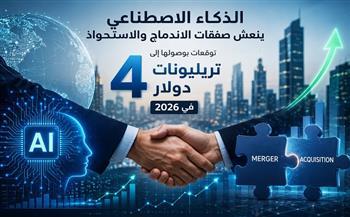 الذكاء الاصطناعي ينعش صفقات الاندماج والاستحواذ وتوقعات بوصولها إلى 4 تريليونات دولار