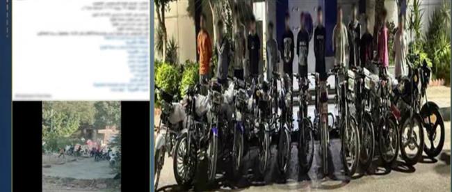 ضبط 13 دراجة نارية بدون لوحات بعد استعراضات خطرة بالقليوبية