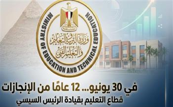 في ذكرى 30 يونيو.. 12 عاما من الإنجازات في قطاع التعليم بقيادة الرئيس السيسي