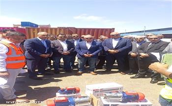 وزير الاستثمار ومحافظ الإسكندرية ورئيس الميناء في جولة تفقدية بميناء الدخيلة 