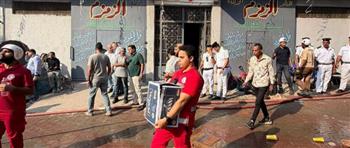  النيابة تعاين موقع انهيار منزل منشأة ناصر وتحقق في أسباب الحريق