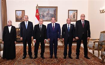 الرئيس السيسي يشيد بدور المؤسسات والهيئات القضائية في حماية المال العام ومكافحة الفساد والإرهاب