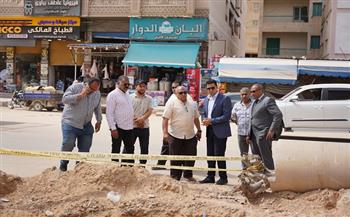 نائب محافظ مطروح يتفقد أعمال تطوير شارع علم الروم لسرعة نهو أعمال البنية التحتية والرصف