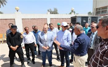محافظ الجيزة يتفقد مشروع محطة رفع الصرف الصحي ببني يوسف في أبو النمرس لمتابعة معدلات التنفيذ