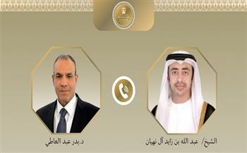 وزير الخارجية ونظيره الإماراتي يبحثان هاتفيًا العلاقات الثنائية والتطورات الإقليمية