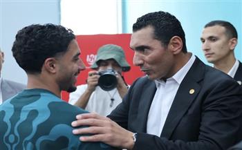 وزير الشباب والرياضة يستقبل بعثة منتخب مصر بعد وصولها من أمريكا