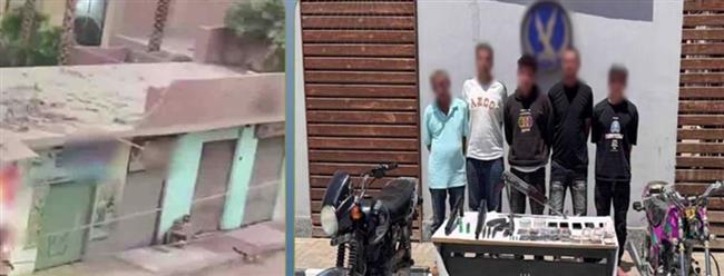 ضبط 5 أشخاص ظهروا في فيديو يحملون أسلحة نارية ويتعدون على مواطن بالقليوبية