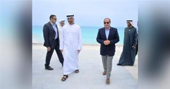 الرئيس السيسي يستقبل الشيخ محمد بن زايد في العلمين