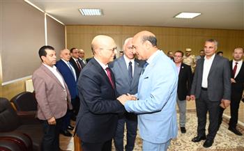 الدكتور المنشاوي يستقبل محافظ أسيوط وعددًا من القيادات التنفيذية والعسكرية والدينية في إحتفال ذكري ثورة يونيو 