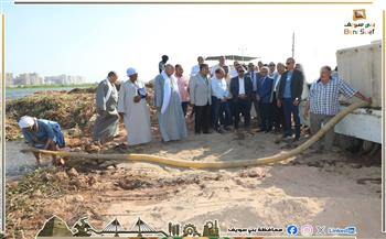 محافظ بنى سويف يشهد إلقاء دفعة من الزرّيعات ضمن مشروع الاستزراع السمكي