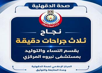 صحة الدقهلية: نجاح ثلاث جراحات دقيقة بقسم النساء والتوليد بمستشفى نبروه المركزي