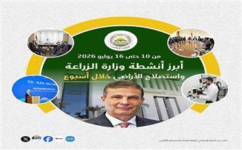 "الزراعة" تستعرض جهودها في دعم المزارعين وتحقيق الأمن الغذائي خلال أسبوع