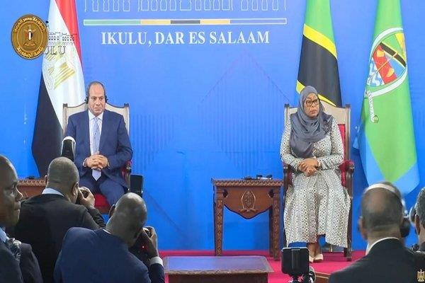 الرئيس السيسي ونظيرته التنزانية يشهدان توقيع عدد من مذكرات التفاهم بين البلدين| بث مباشر