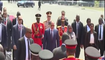 الرئيس السيسي يصل إلى مطار جوليوس نيريري الدولي في تنزانيا| بث مباشر