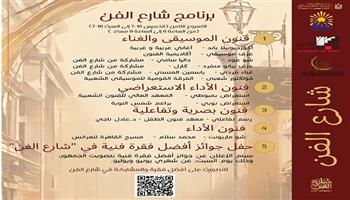 في ليلته الثالثة.. «شارع الفن» يحتفي بأفضل العروض الفنية لشهرى يونيو ويوليو