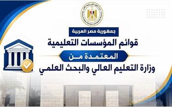 التعليم العالي تعلن القوائم المحدثة للمؤسسات المعتمدة بجمهورية مصر العربية
